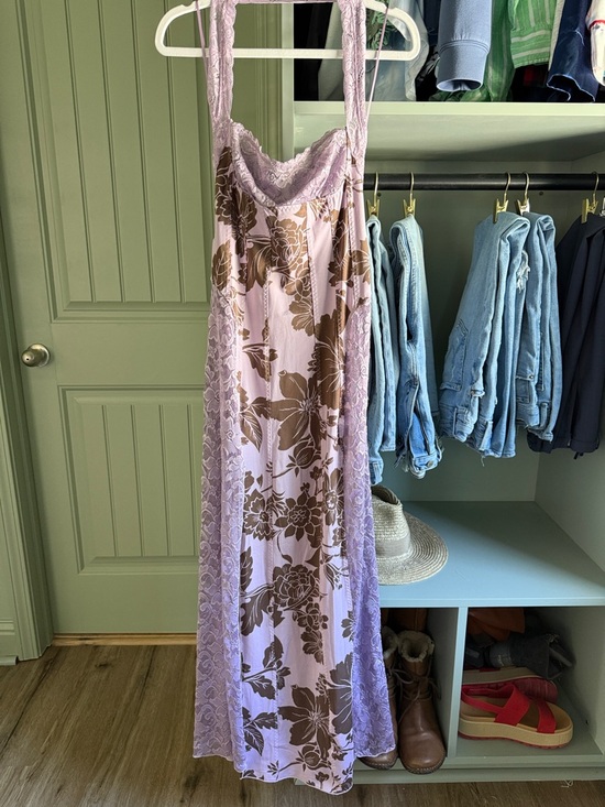 Intimately By Free People Dresses & Skirts - Free People Lilac Lace Floral Slip Dress